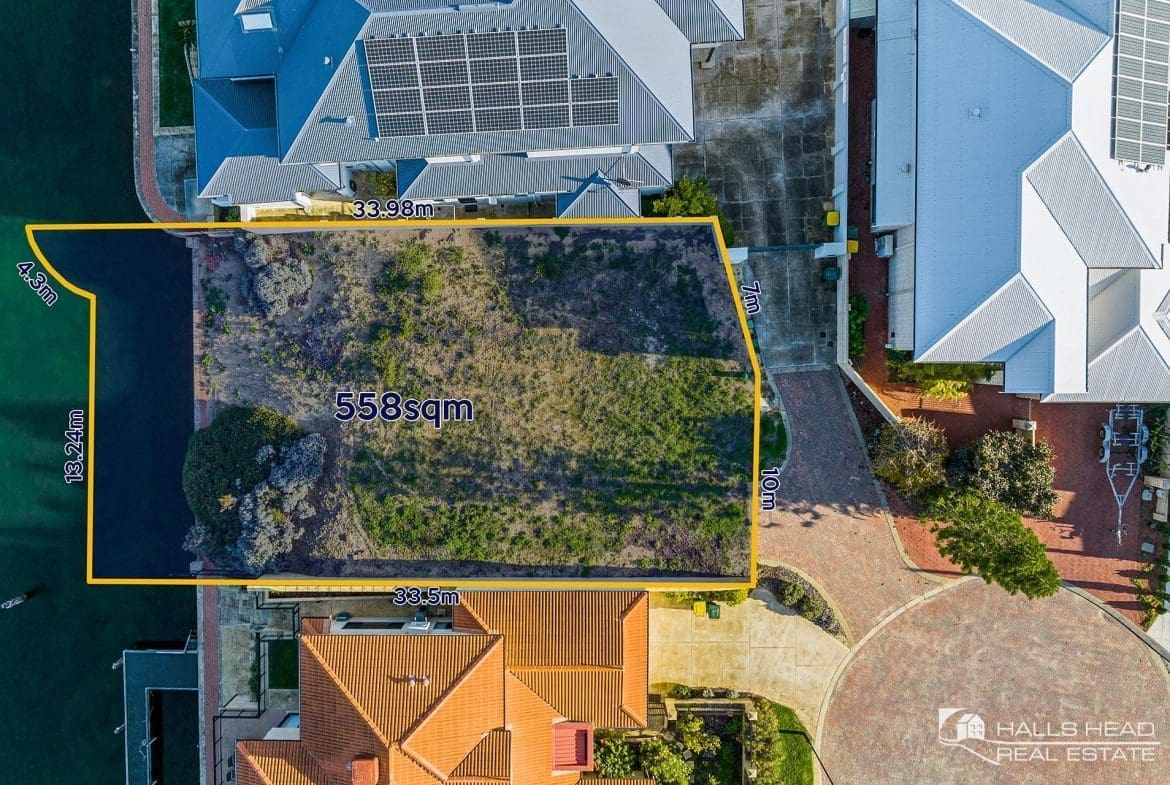 96 Avocet Island Quays Wannanup Mandurah canalfront land for sale